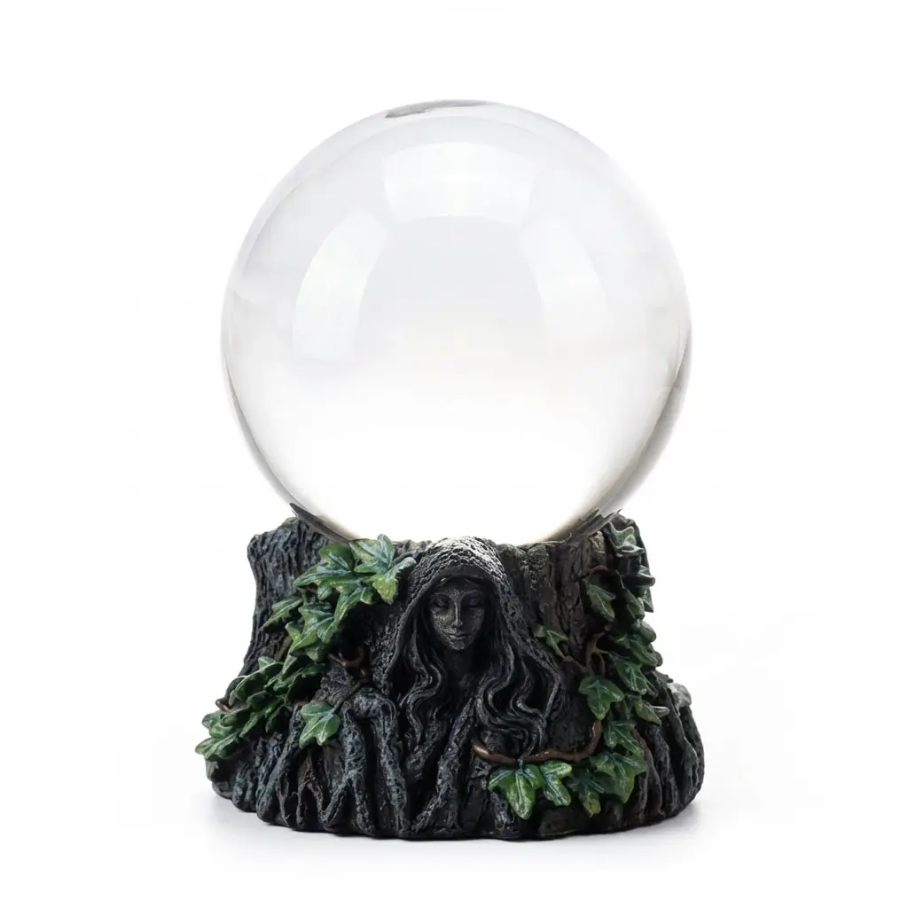 Triple Goddess Crystal Ball Set — Maiden Mother Crone 100mm