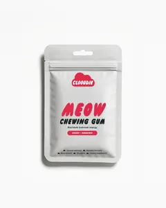 Clooudie California Meow Chewing Gum, Cherry Flavor, 30 Gum,  Support Confidence & Vitality, Maintain Daily Balance, Support Monthly Comfort, Dietary Supplement, Sugar Free