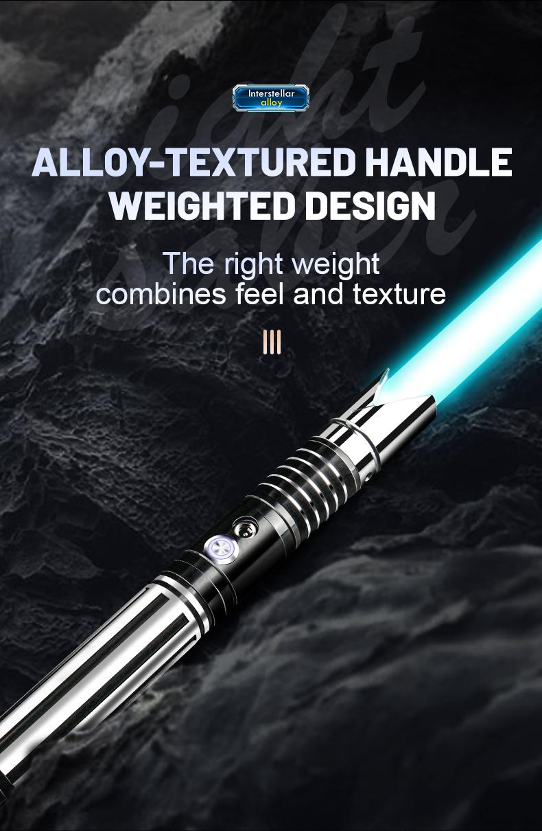 Smooth Swing Real Light Saber 16 Sound Fonts, Motion Control Light Sabers, Infinite Color Changing and 16 RGB Light Saber for Adults Support Heavy Dueling