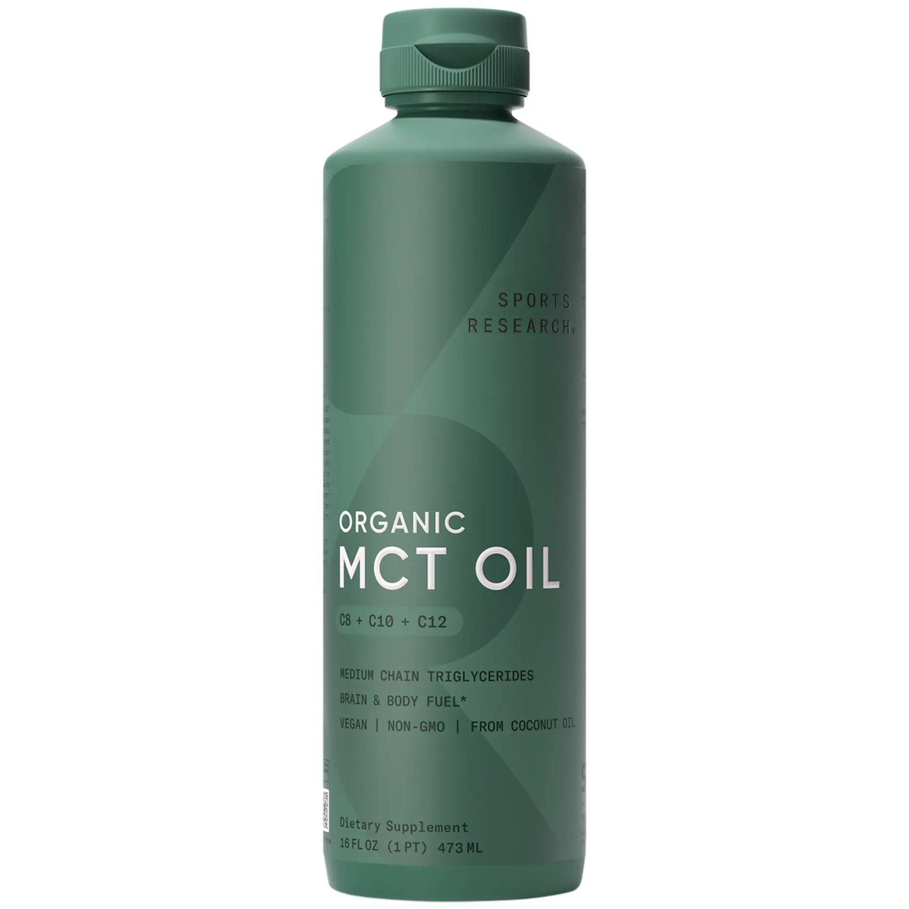 Sports Research Organic MCT Oil - Keto & Vegan MCTs C8, C10, C12 from Coconuts - Non-GMO & Gluten Free - Flavorless Oil - 16 oz Sports Research Organic MCT Oil - Keto & Vegan MCTs C8, C10, C12 from Coconuts - Non-GMO & Gluten Free - Flavorless Oil - 16 oz