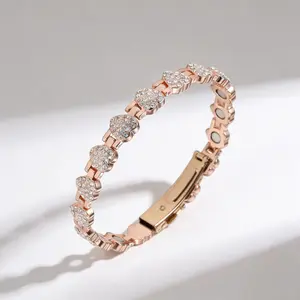 Ultra Strength Magnetic Bracelet for Women | Elegant Adjustable Charm Bangle with 3800 Gauss Magnets & Sparkling Cubic Zirconia | Recommended for Wrists Between 7.48 Inches and 9.45 Inches