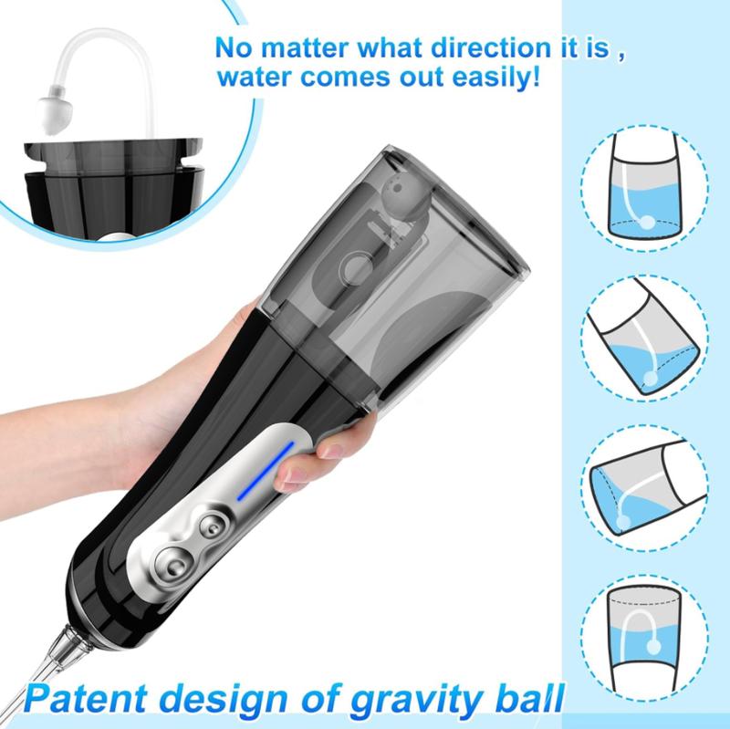 Deep Clean Water Flosser 5 Modes & 6 Replacement Nozzles for Braces/Sensitive Teeth | IPX7 Shower & Home Travel Use | Fast USB Charging