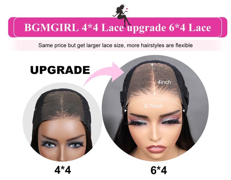 BGMgirl Brown Highlight Water Wave 6*4 Wear Go Glueless Pre Plucked Pre Cut Lace Closure Human Hair Colored Wig Pre-Plucked Glueless TikTokShopfalldealsforyou Elastic Adjustable Band