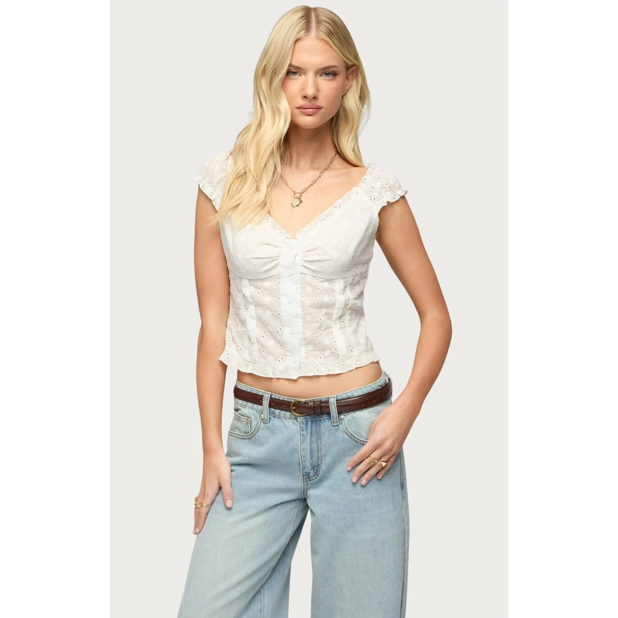 Edikted Women's Dolsy Button Up Top
