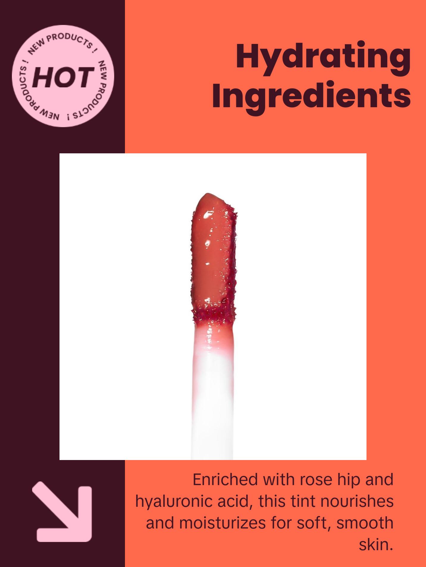 Palladio Jelly Tint, Liquid Stain for Cheeks & Lips, Vivid Color Lip Stain, Lightweight Non-Sticky and Transfer-proof, Natural Finish Makeup