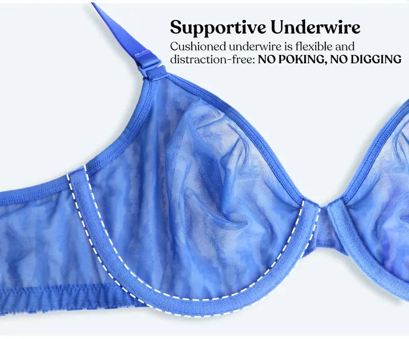 HSIA Zebra Wild Print and Solid Plus Size Bra Soft Sheer Mesh Comfortable Underwire Support No Padding Full Coverage Minimizer Bra Sexy Transparent Breathable Everyday Bra For Full Bust SpringStatements HSIA Zebra Wild Print and Solid Plus Size Bra Soft Sheer Mesh Comfortable Underwire Support No Padding Full Coverage Minimizer Bra Sexy Transparent Breathable Everyday Bra For Full Bust SpringStatements