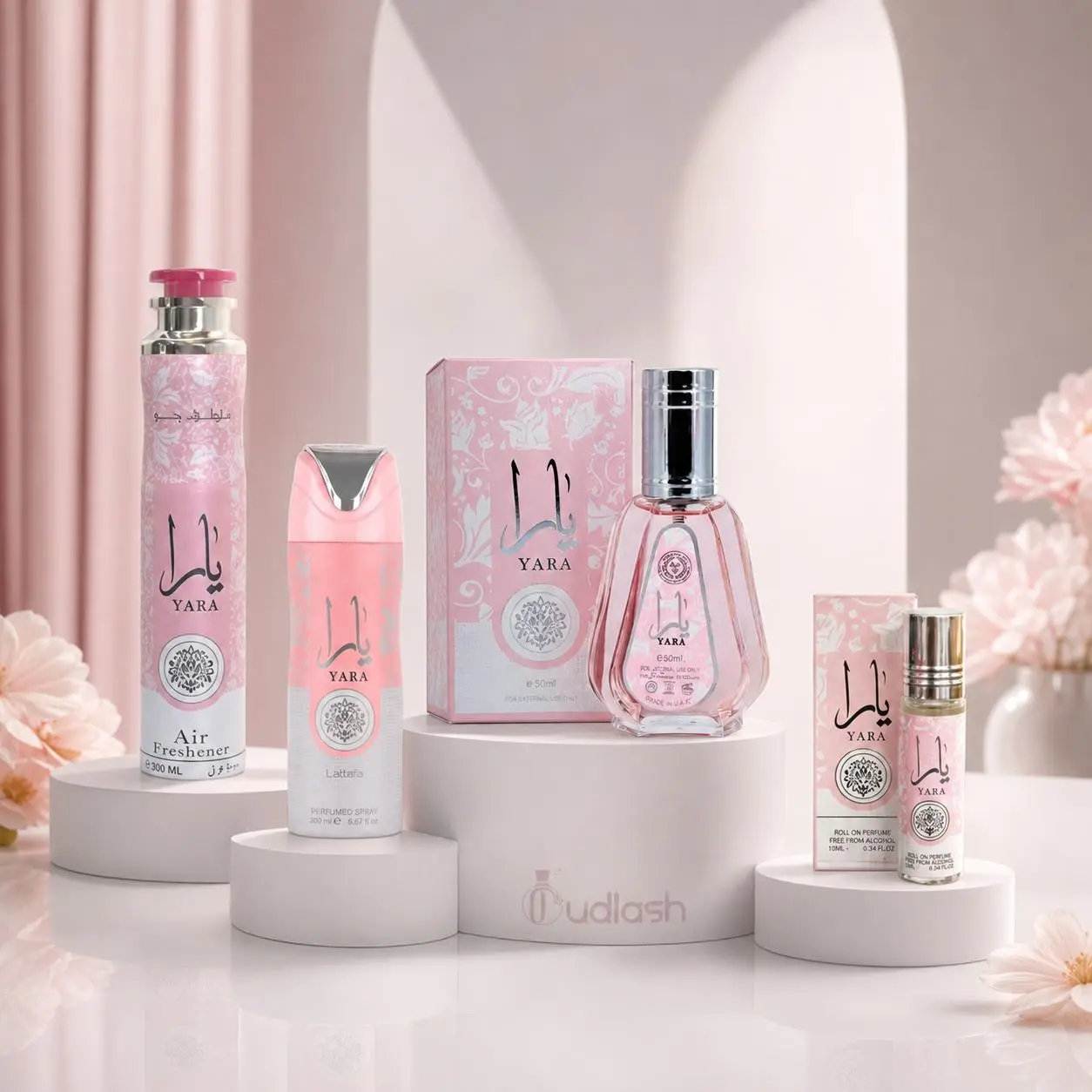 Lattafa | Yara Perfume 50ml + Yara Air Freshener + Yara Body Spray, Yara 10ml Oil | Eau De Parfum | 200ML | Womens Fragrance | Orchid + Gourmand Accord +Vanilla Fragrance Notes