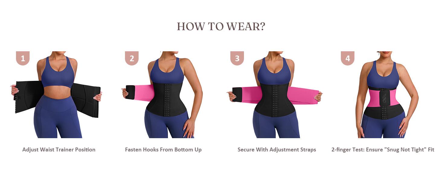 FeelinGirl Neoprene Waist Trainer Belt for Women Adjustable Hook Loop Tummy Control Slimming Waist Cincher Sweatproof Springtok
