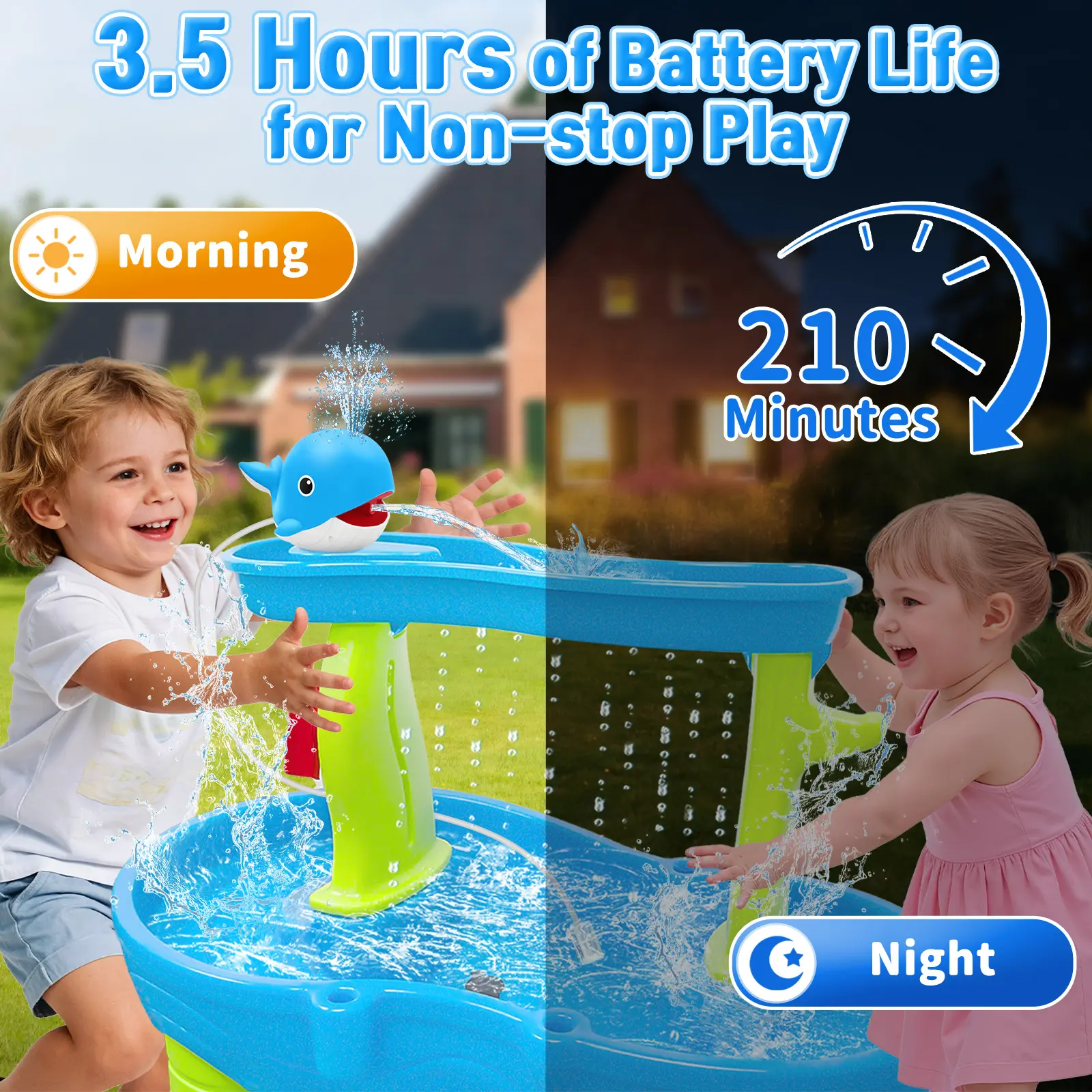 Water Table Pump, Whale Rechargeable Water Pump for Water Table