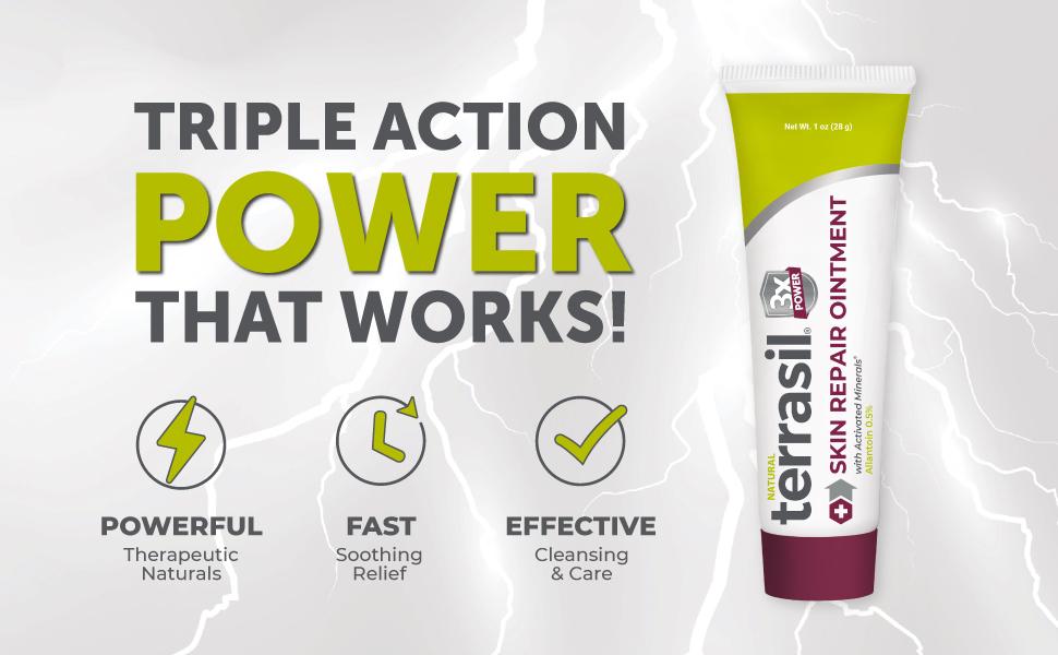 Terrasil Skin Repair Ointment | For All Skin Types | Ulcers, Sores, Boils, Pitted Keratolysis | Angular Cheilitis | Skin Barrier Protection with Activated Minerals | Dermatologist Tested Hypoallergenic | Skin Repair for Men and for Women | Hypoallergenic