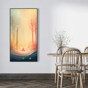 Pictorem C1FC2448JNEOOA 24 x 48 in. Enchanted Beige Framed Canvas Wall Art - Elegant Home Decor Accent
