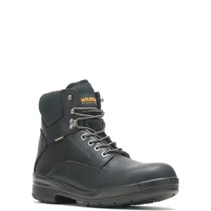 Wolverine Mens Black Leather Durashocks SR 6in Work Boots 8.5 M