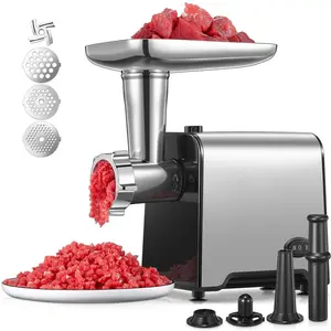 Heavy-Duty 450W Electric Meat Grinder with Sausage Stuffer & Cube Mixer