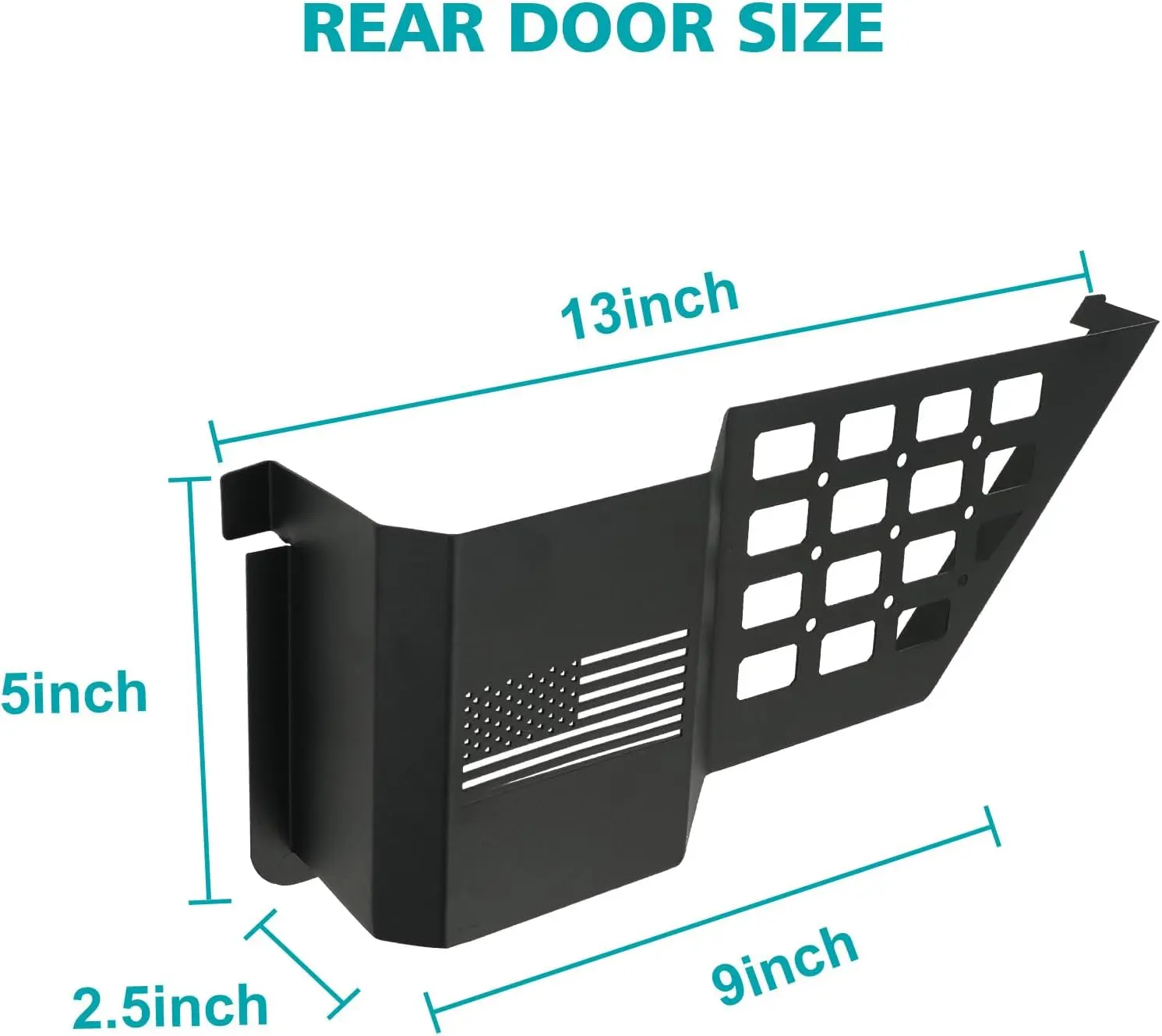 SUNPIE 2PCS Metal Rear Door Storage Boxes - Car Organizers with Screws, Mess-Free Side Insert Accessories for 2018-2025 Jeep Wrangler JL 2/4 Door, No More Mess Stowing Solution, Fathers Day Gift