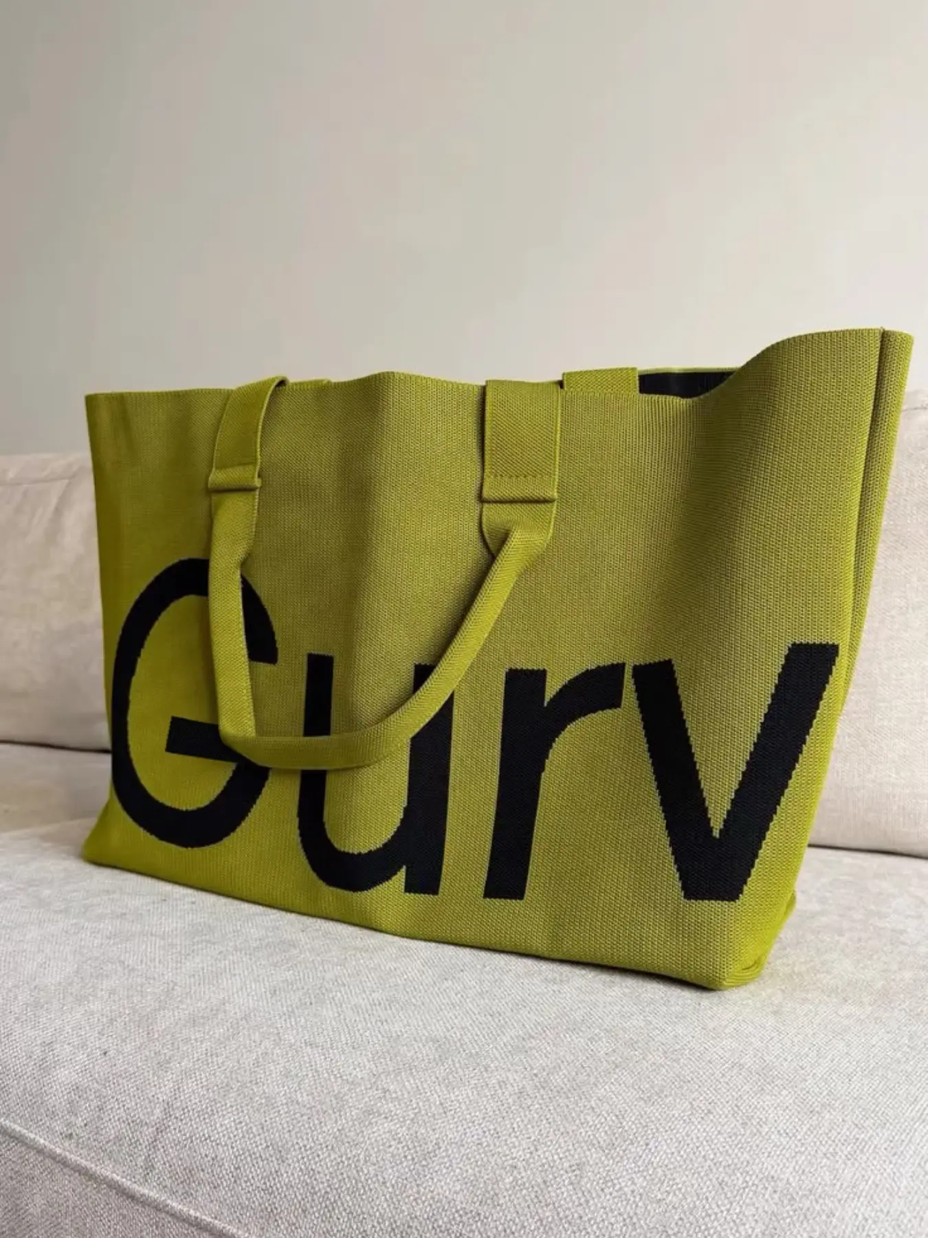 Stylish Knit Tote Bag with Carry Handles & Shoulder Straps, Versatile Tote Bag, Large Casual Commuter Work Bag, New Fashionable Shoulder Bag for Everyday Use, Casual Trendy Bag, Casual Handbags, Commuting Tote Bag