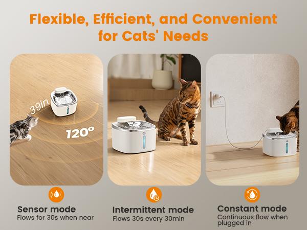 oneisall Wireless & Stainless Steel Cat Water Fountain, 3.5L/118oz Automatic Cat Water Fountain,304 Stainless Steel,Cordless & Rechargeable with Motion Sensor and Low Noise