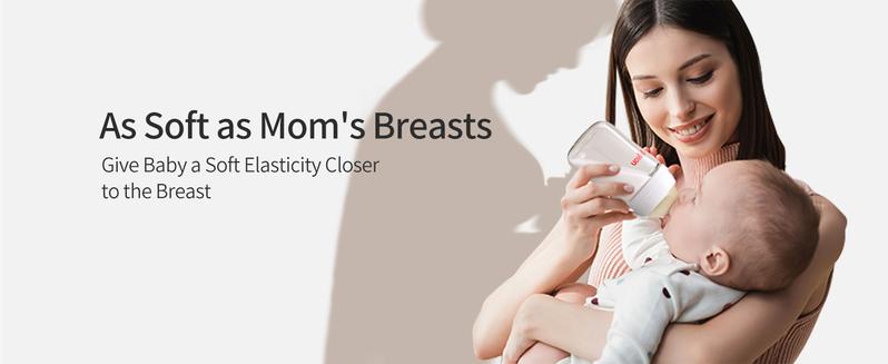 Christmas gift (Pack of 2)Pigeon Glass Nursing Baby Bottle Wide Neck, Anti-Colic, Streamlined Body, Natural Feel, Easy to Clean, Heat-Resistant, 5.4 Oz, Includes 2pcs SS Nipples (0m+)  baby registry essential