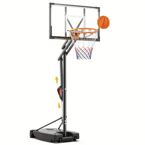 【Summer Sale】DAYAGO Portable Basketball Hoop System - 8.5 FT Height-Adjustable Goal with 33" Backboards, Wheels, Ideal for Children's Training Equipment, Driveway & Indoor/Outdoor Play, Adults, 8.5Ft Height, All Ages
