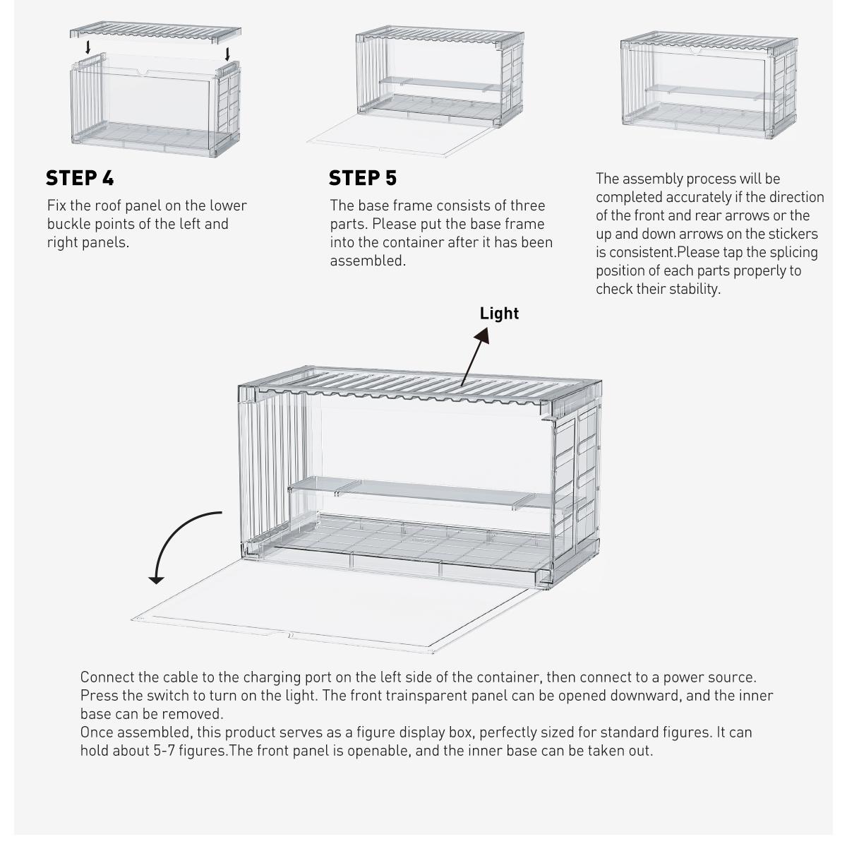 [Spanish] – POP MART Caja de Exhibición con Luz 100% Ensamblable