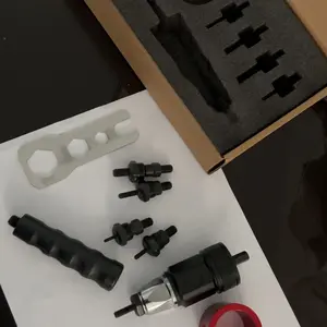 GJANSH Riveting Gun, M3-M8 Electric Riveting Gun, Automatic Riveting Gun with Carrying Case, Nut Gun Electric Ram Gun Adapter