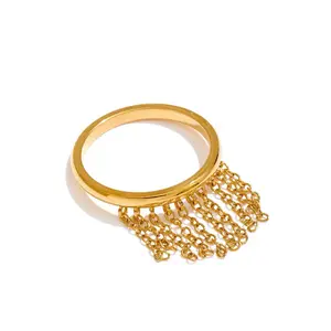 Tassel Vibes 18K Gold Ring (Size 7)