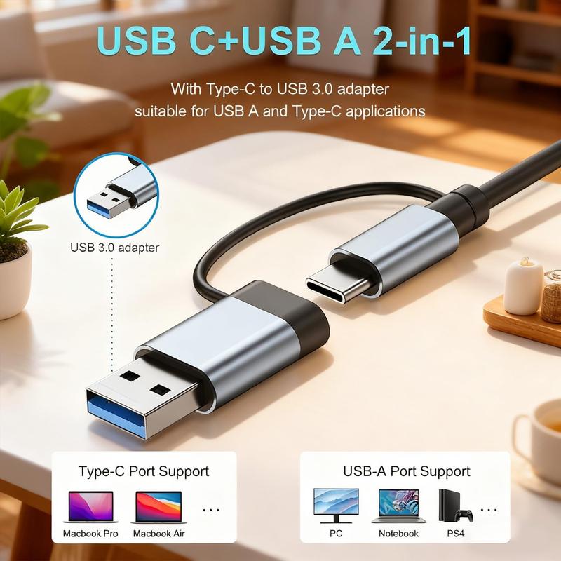 USB C Hub 10 in 1 Splitter Expander 8 Port Multiport Adapter 4 USB 3.0 Ports 1 USB-C Jack TF/SD Card Reader 3.5mm Aux Ports Audio Aluminum Output for iPhone 16 17 For MacBook Pro/Air For iPad iMac XPS Thinkpad Laptop Galaxy Phones High-Speed Data Transfer USB C Hub 10 in 1 Splitter Expander 8 Port Multiport Adapter 4 USB 3.0 Ports 1 USB-C Jack TF/SD Card Reader 3.5mm Aux Ports Audio Aluminum Output for iPhone 16 17 For MacBook Pro/Air For iPad iMac XPS Thinkpad Laptop Galaxy Phones High-Speed Data Transfer