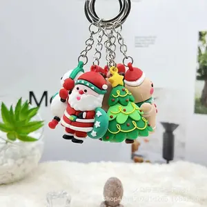 Christmas Keychain Charms Set – Cute Santa, Reindeer, Snowman, Tree & Bell Bag Charms, Holiday Party Favors, Stocking Stuffers