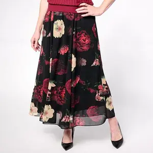 Jaclyn Smith Printed Pull-On Seamed Detail Skirt