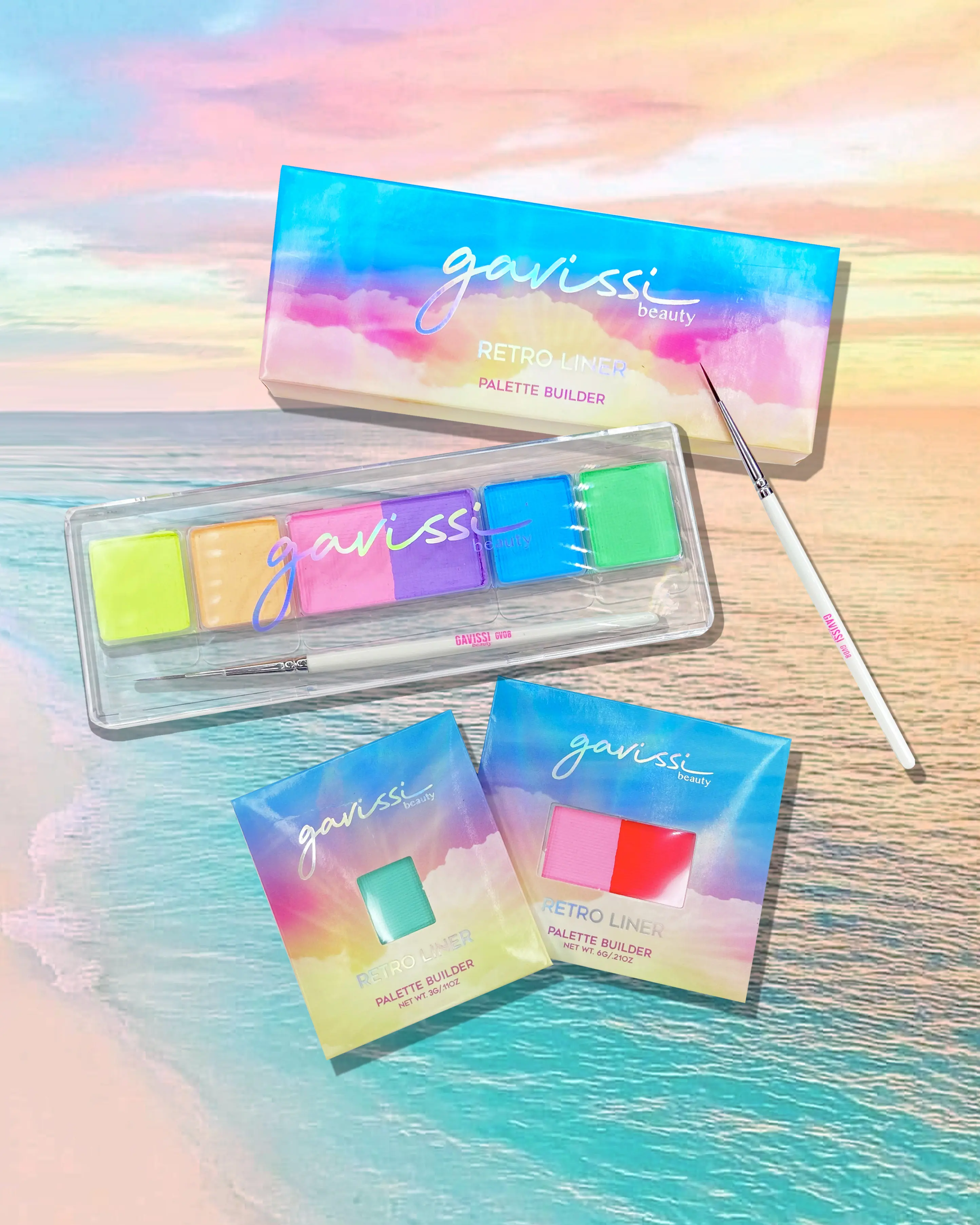GRAPHIC LINER PALETTE BUILDER - CUSTOMIZE YOUR OWN PALETTE! MULTICOLOR WATER ACTIVATED EYELINER, SFX MAKEUP FACE AND BODY PAINT