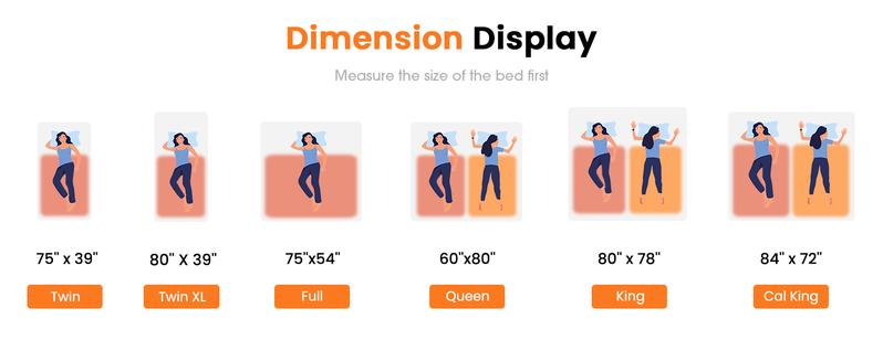 【VALUXE】 Electric Heated Mattress Pad with Dual Control, 10 Heat Settings & 1–12H Auto Shut-Off, Bed Warmer Fits 8–21" Deep Pockets, Machine Washable