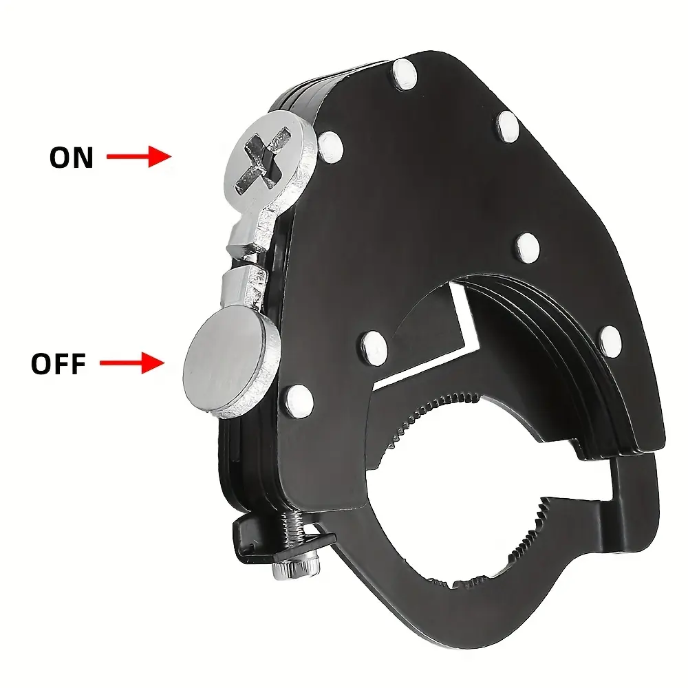 Aluminum Alloy Motorcycle Throttle Clamp - Universal ATV Motorcycle Accessory with Throttle Lock, Cruise Control Holder, Adjustable Screw Mechanism, Black Finish, Tool-Free Bracket, Hand Relief for Long Rides, Off-Road Adventures, Durable Build, Motorcycl