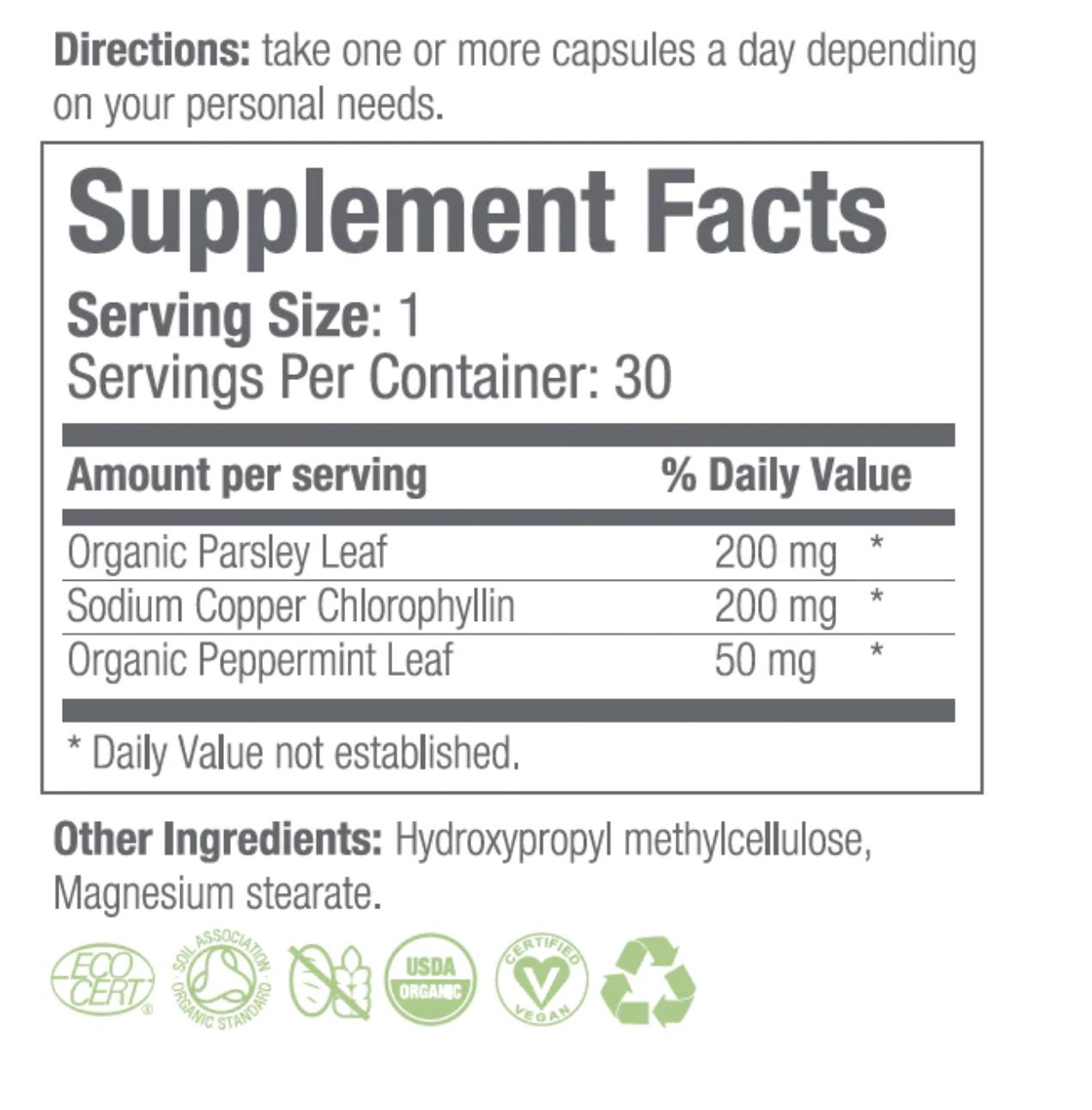 It Just Works Natural Internal Deodorant Supplement | Chlorophyll Capsules for Body Odor Control | Full Body Freshness & Detox Support | Digestive Enzymes & Probiotics for Women | Sweat Resistant Body Care Underarm Product