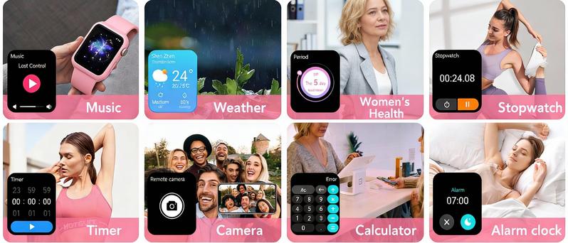 2026 New Bluetooth Multifunctional Smartwatch for Women Men, 1.85 HD Smart watch for Android/iPhone/iOS Compatible，Answer/Make Call Sport Intelligent Watch, Fitness Tracker, IP68 Waterproof Step Counter with Sleep Monitor，tiktokshopcreatorpicks, Gift