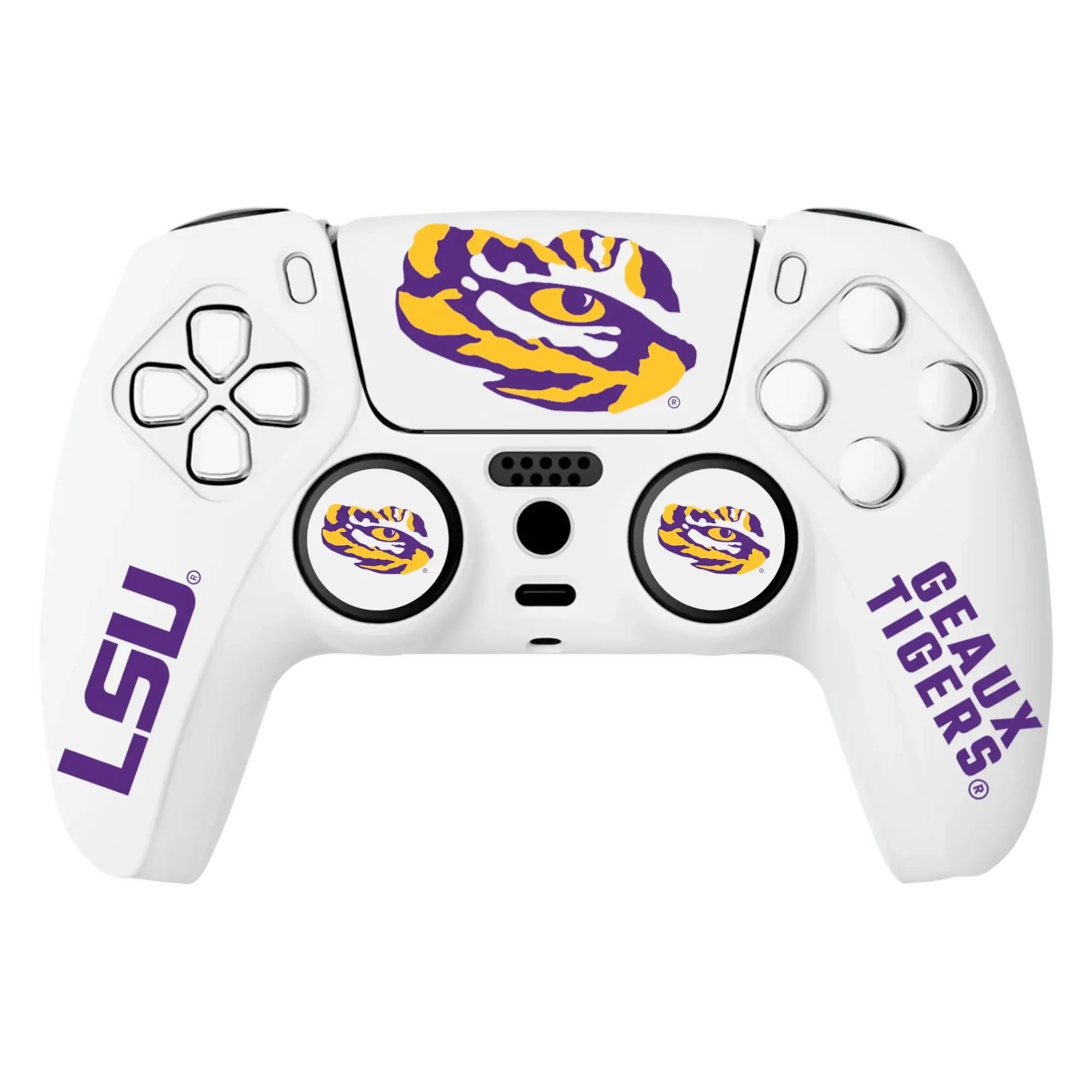VarsityGripz LSU Tigers Controller Grip Bundle - Purple & Gold Silicone Cover for Gaming Console