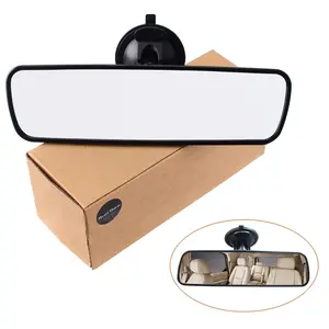 Universal Car Interior Rear View Mirror 9.6in Wide 360° Adjustable Truck SUV Replacement Mirror