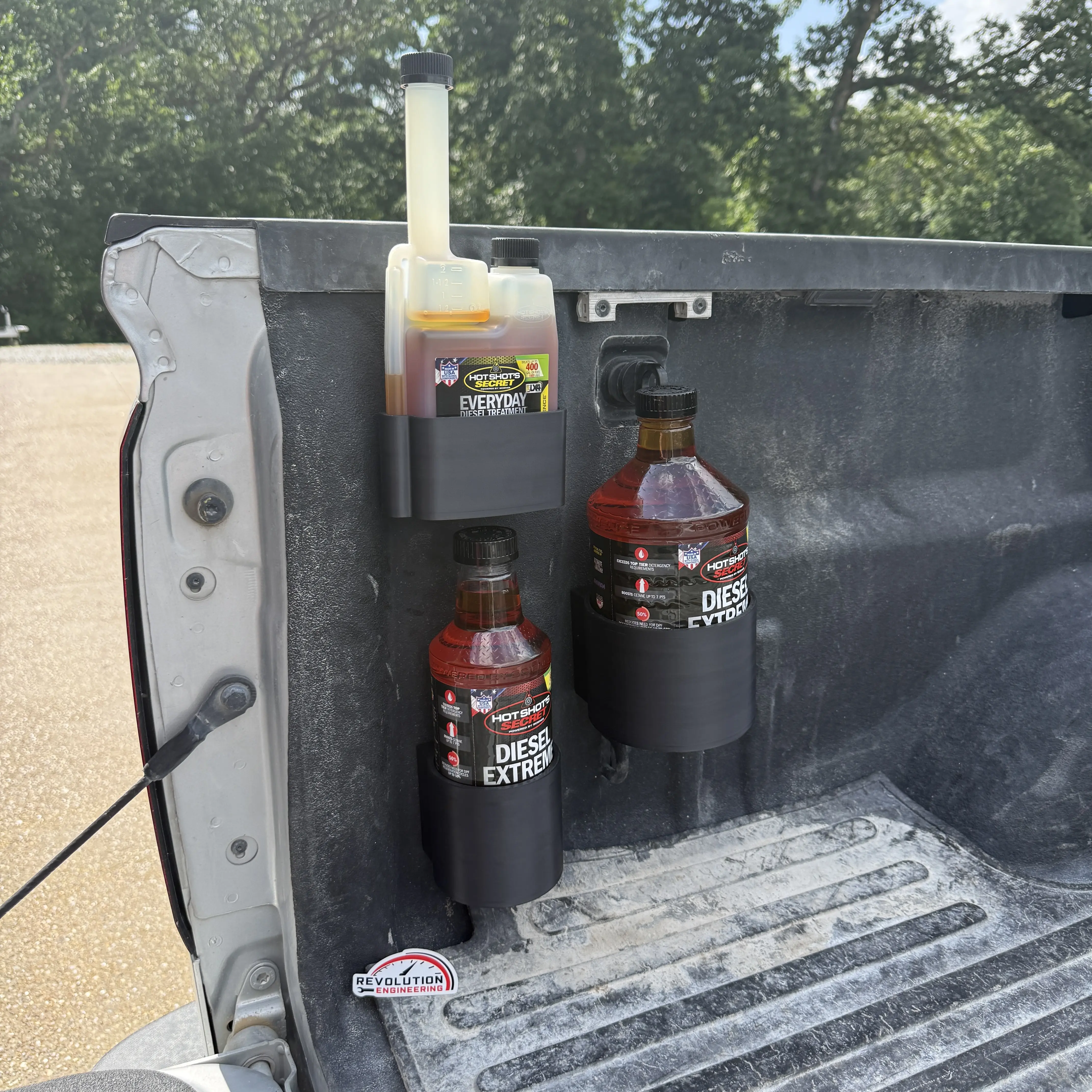 Magnetic Diesel Additive Holders - Hotshot's Secret EDT, Archoil, Howe's, Power Service, Stanadyne, AMSOIL, Opti-Lube XPD, Schaeffer's, Oil, ATF - Screw Option - Limited Lifetime Warranty