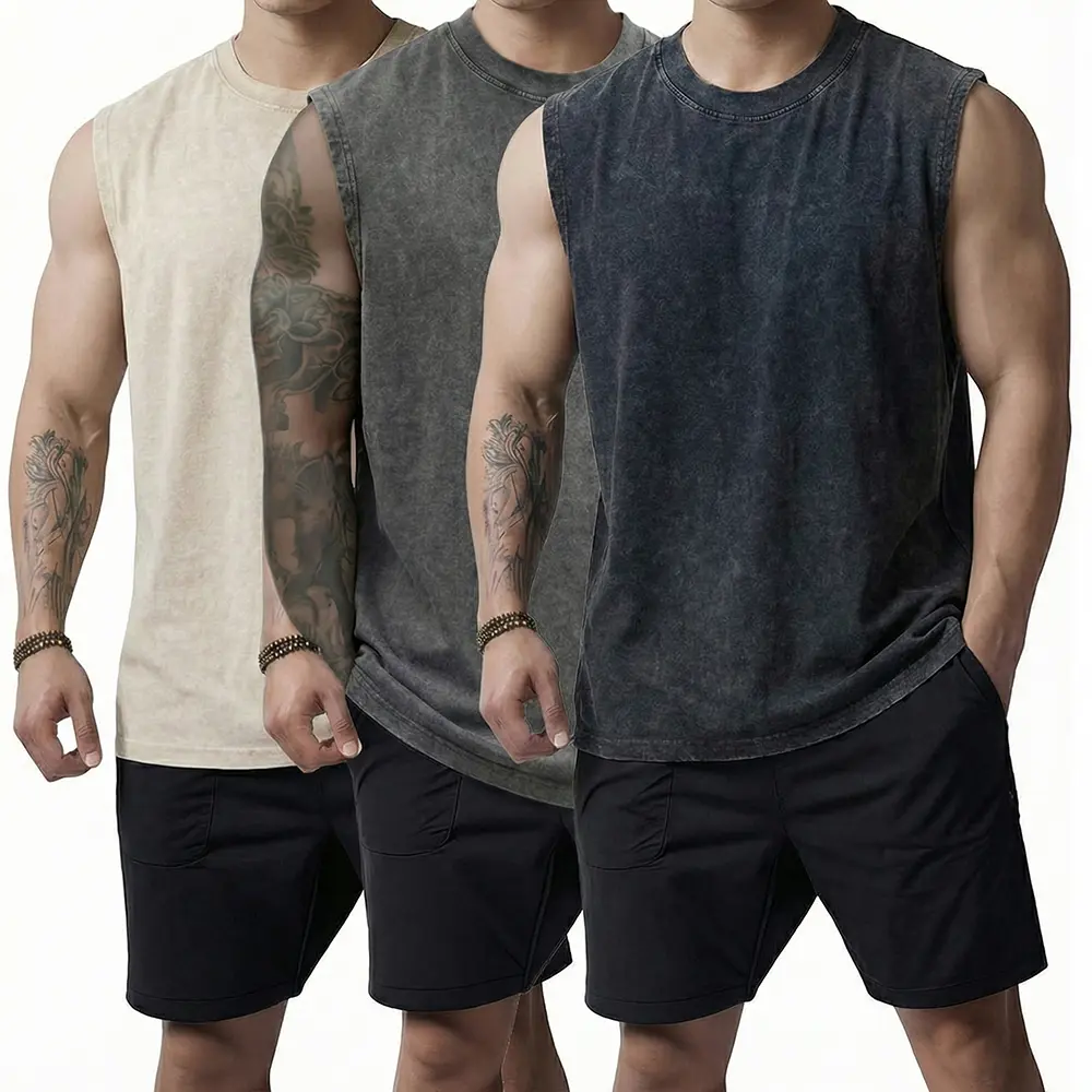 3-pack pure cotton men’s retro washed tank tops, casual sleeveless shirts suitable for summer, outdoor activities, workouts, dates, and more — modern, stylish, comfortable essentials for men,back to school,back to school shopping