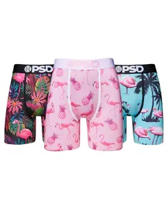 PSD Underwear Men's Flamingo Jungle Boxer Briefs 3-Pack