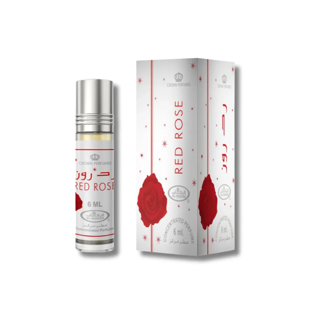 Al Rehab Red Rose Dehn Al Oud Alcohol-Free Roll-On Perfume Oil, Adults' Unisex Fragrance with Rose, Vanilla & Floral Notes, 0.2 fl oz Single Item, Beauty & Personal Care Fragrances