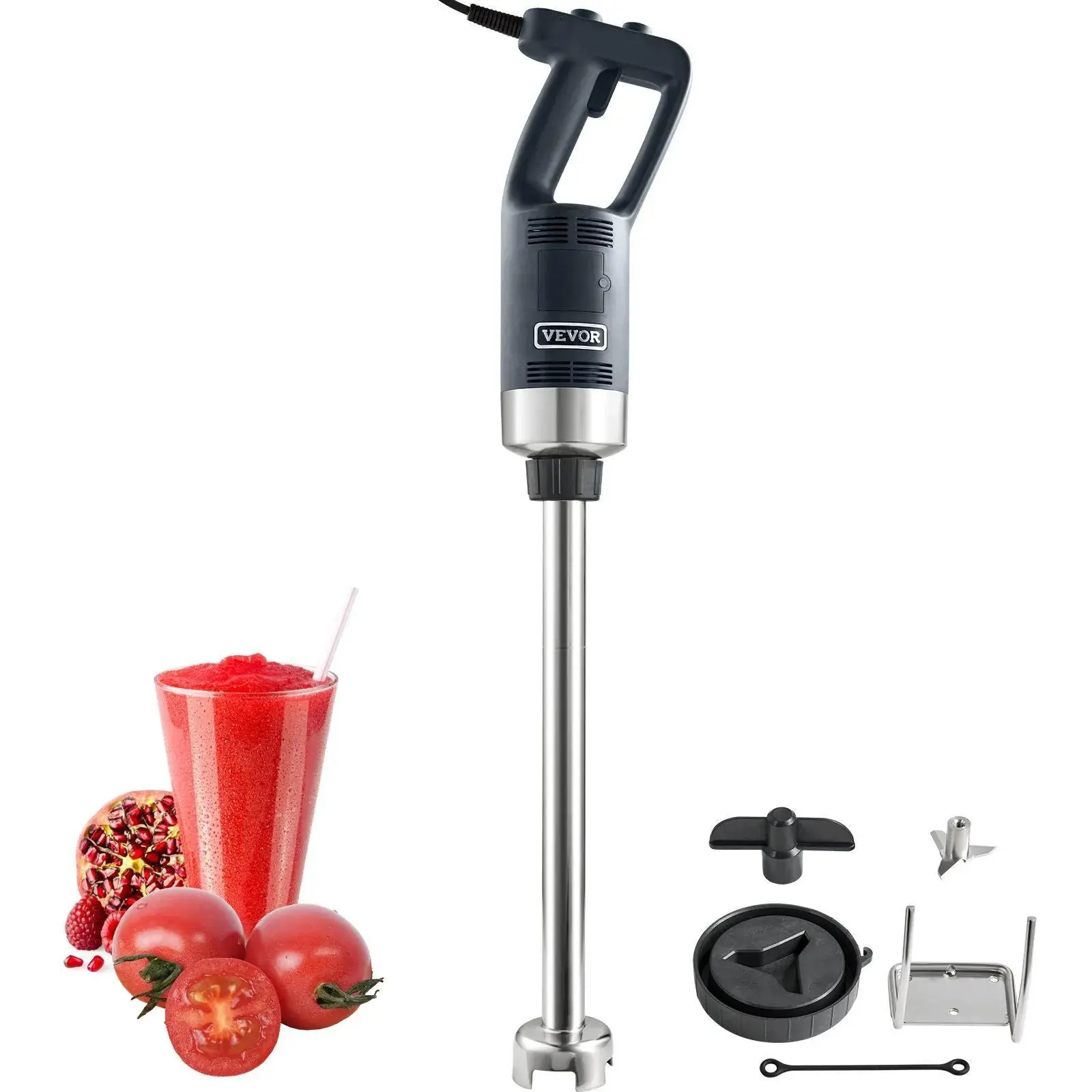 【Summerfinds】VEVOR Commercial Immersion Blender,  500 Watt Heavy Duty Hand Mixer, Variable Speed Kitchen Stick Mixer with 304 Stainless Steel Blade, Multi-Purpose Portable Mixer for Soup, Smoothie, Puree, Baby Food