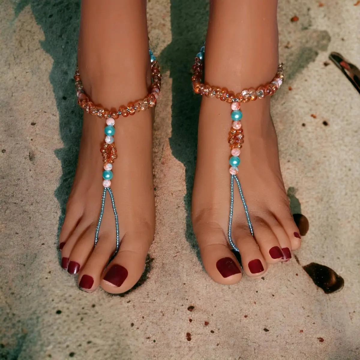 PEACHY + BLUE Barefoot Sandals