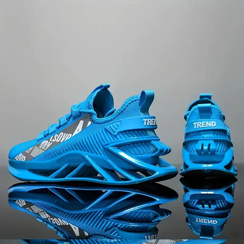 Men's Neon Accent Running Shoes| Stylish Blue Mesh Upper with TPU Sole & Comfortable EVA Insole Eye-Catching Platform Sneakers for Walking & Fashion MensSneakers NeonShoes PlatformSneakers RedShoes sneakers for women trending shoes women's sneakers