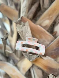Pastel Checker Hair Clip