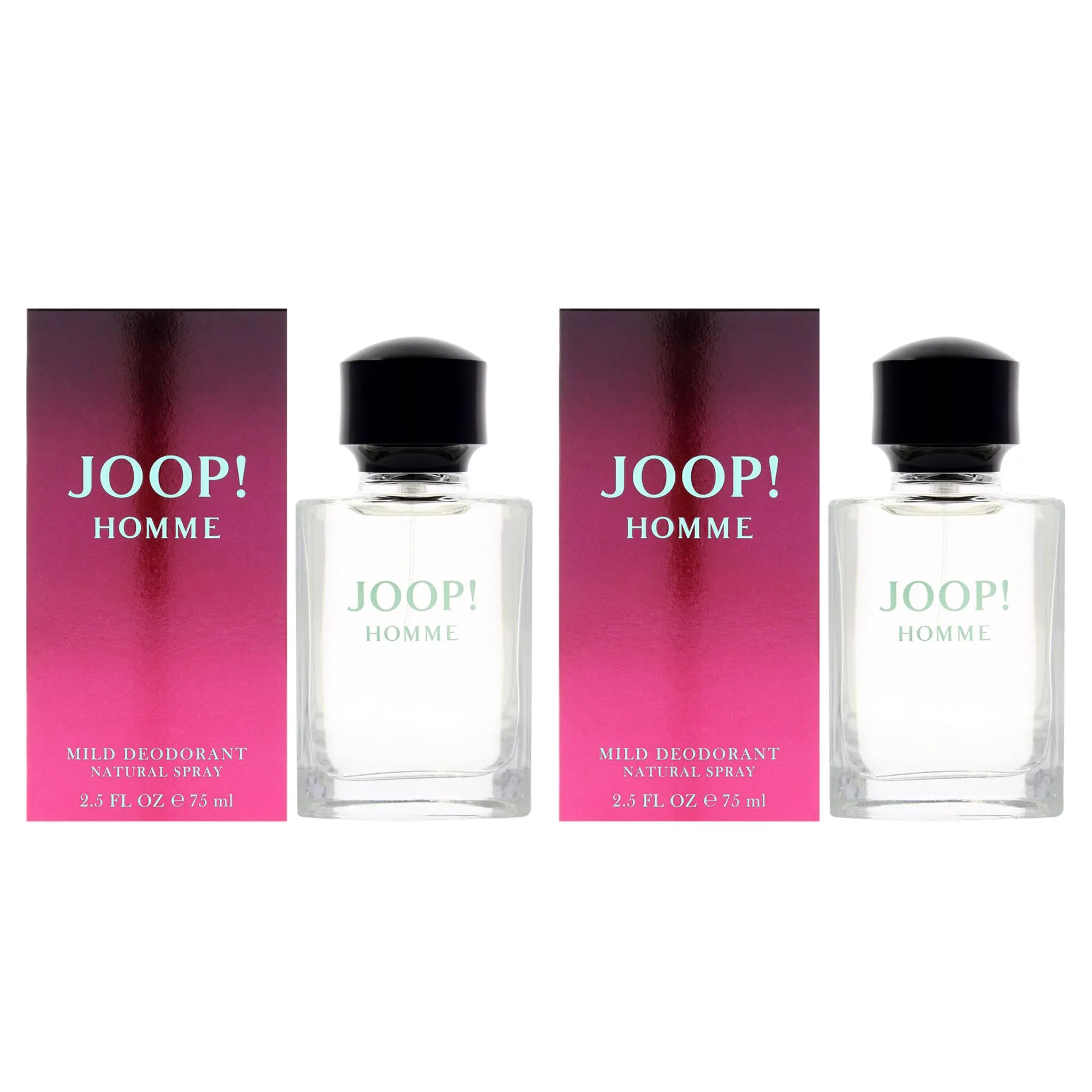 Joop by Joop for Men - 2.5 oz Mild Deodorant Spray - Pack of 2
