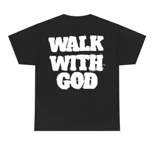 Walk With God Christian Tshirt, Soft Cotton Unisex Tee, Trendy Streetwear Style, Comfortable Short Sleeve Top For Men And Women
