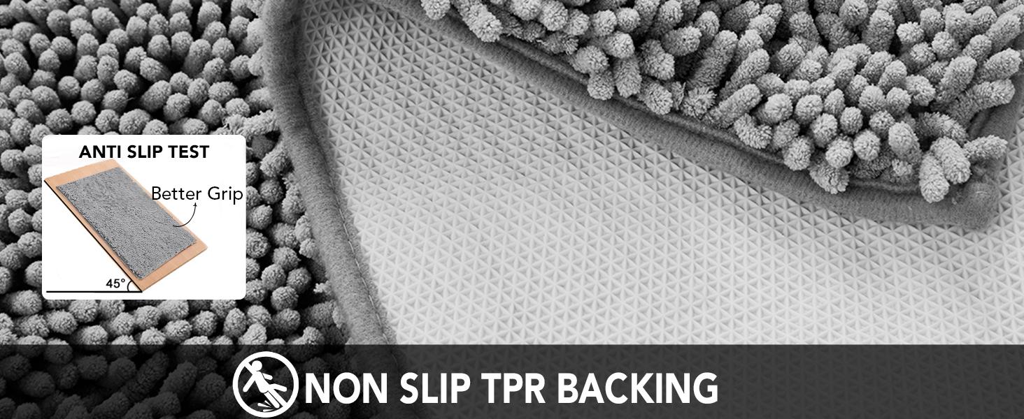 Deconovo Bathroom mat, Water Proof, Toilet Lid Mat & Bath Mat, Bath Rugs, Summer Bathroom Accessories, Machine Washable Low Pile Rugs for Living Room