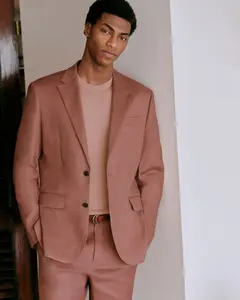 Express Classic Cognac Dusk Linen-Blend Suit Jacket