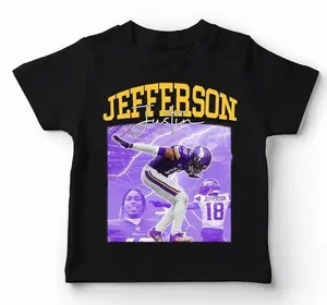 Youth & Adult Justin Jeffersonn T-Shirt, Sweatshirt, Minnesota Football Fan Tee, Game Day Shirt, Family Matching Shirt 6