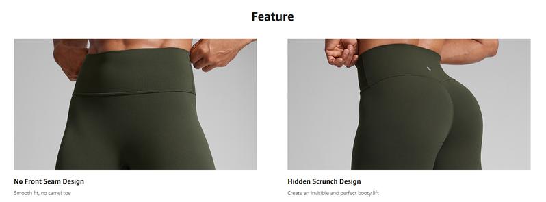 CRZ YOGA Secretsculpt Womens Butterlift Scrunch Butt Workout Leggings 25" /28"- No Front Seam High Waisted Yoga Pants Booty