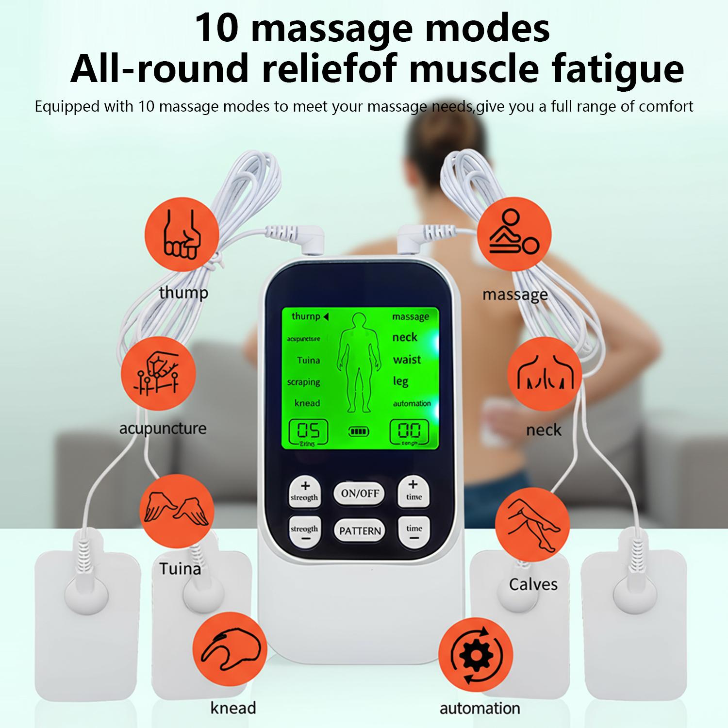 Massage Muscle with 4 pads Rechargeable Multifunction Neck, Rechargeable